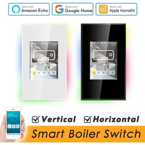 LCD Smart Wifi Water Heater Boiler Switch 16A Work with Apple Homekit Alexa Google Home Switch for Smart Home US EU UK 110V 220V