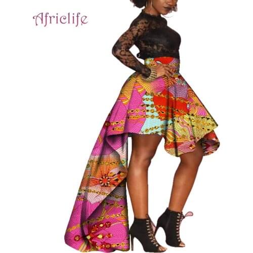 High Waist Vintage Long Women Skirts New Fashion African Women Skirt Summer Skirts Lady Floor-Length Elegant vestidos WY4261