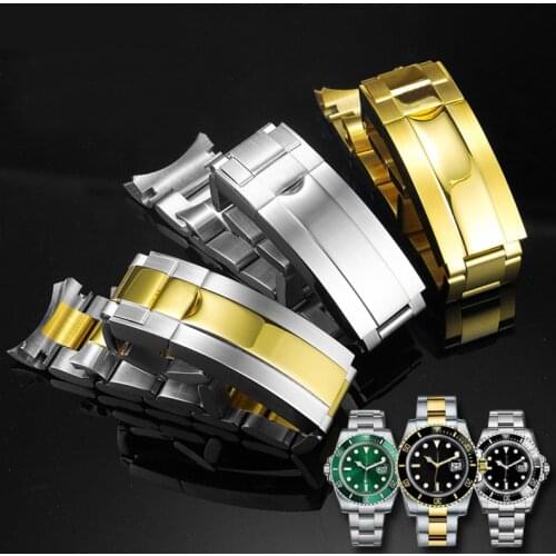 Watch Clasp For Rolex DAYTONA SUBMARINER GMT 16mm Stainless Steel Fine-tuning Pull Button Clasp Watch Accessories Watch Buckle