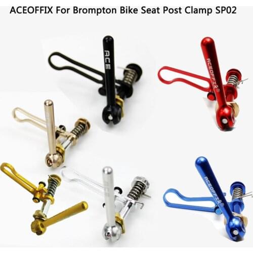 ACEOFFIX 6 colors Bicycle Seat Post Clamp Folding Hook Ti + Aluminum Alloy For Brompton Seatpost Clamp Bike Part SP02