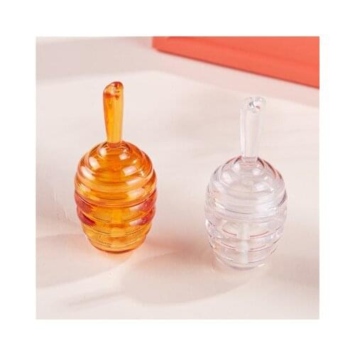 10/30/50Pcs 5ml Clear Amber Plastic Honey Lip Gloss Empty Tube Cosmetic Lipgloss Jar Packaging Container