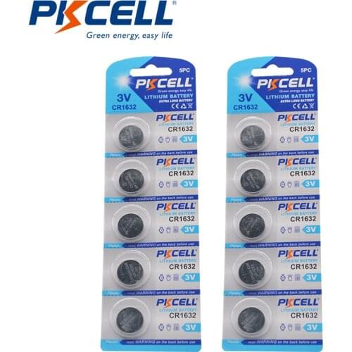 10Pcs*2Card (5Pc/Card)KCELL CR1632 1632 DL1632 3V Lithium Batteries Cell Button Coin Battery