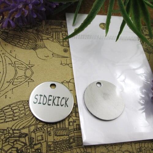 20pcs--"SIDEKICK"stainless steel charms 5 styles for choosing DIY Charms for necklace bracelets