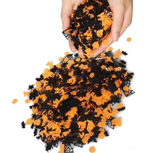 15g Halloween Pumpkin Witch Spider Web Bat Confetti For Home Party Decoration DIY Scrapbooking Supplies Halloween Decorations