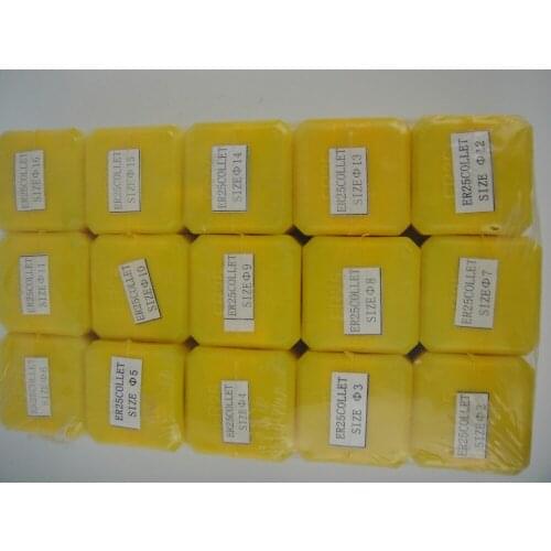 15 pieces ER25(2mm-16mm) spring collet for cnc milling machine spindle
