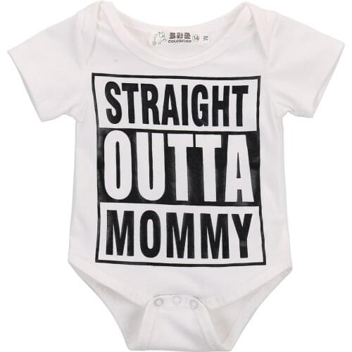 2020 Summer Toddler Newborn Infant Baby Girls Boys Bodysuits Letter Print Short Sleeve Jumpsuit Playsuit Outfits Clothing