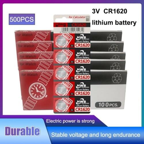 500PCS for Eaxell 100% Original CR1620 Button Cell Battery For Watch Car Remote Key cr 1620 ECR1620 GPCR1620 3v