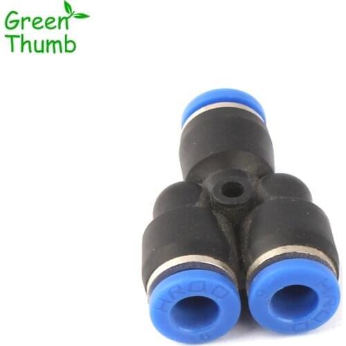 6pcs 6mm/8mm Y-Type Quick Connectors Garden Water Pipe High Pressure Plastic Tee Pneumatic 3 way Fittings