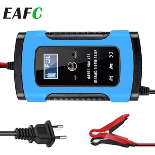 6A Full Automatic Car Battery Charger Power Pulse Repair Chargers Wet Dry Lead Acid Battery-chargers Digital LCD Display Charger