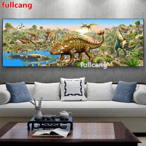 Full Square Round Drill 5D DIY Diamond Painting Dinosaur Panorama Embroidery Cross Stitch 3D Home Decor JX2173