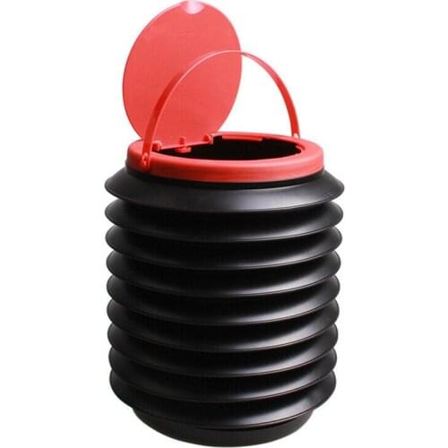 4L Car Folding Bucket Collapsible Water Fishing Bucket Camping Outdoor Auto Garbage Plastic Bucket Storage Box Container