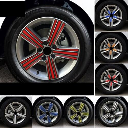 Car Wheel Hub Tire Sticker Strip Wheel Rim Tire Protection Care Covers carbon fiber Auto Accessories Parts For Volkswagen Golf 7