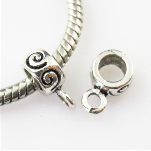 30 New Clouds Tibetan Silver Bail Bead Fit Bracelet Chrams Connectors 8x12mm