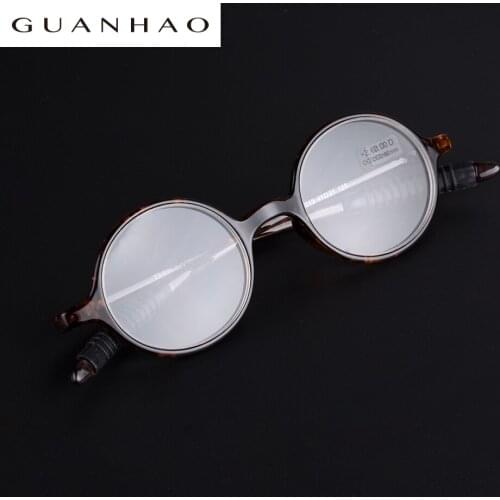 Guanhao Brand Fashion Retro Reading Glasses Men Women Ultralight Rimless Reading Glasses Comfortable Clear Presbyopic TR281-2