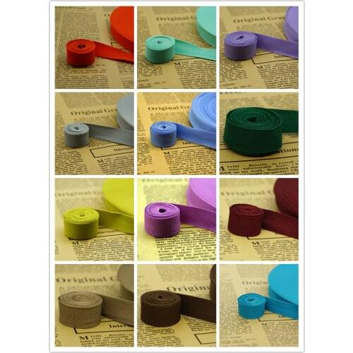 15mm 50yard/lot colourful Polyester/cotton ribbon ribbon webbing bonebinding tape lace trimming for packing accessories DIY