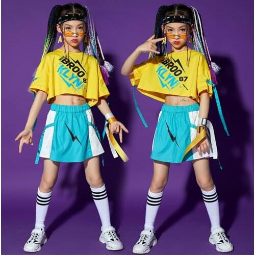 ChildrenS Day Jazz Cheerleader Performance Costumes Girls Hip Hop Dance Clothes Stage Catwalk Costumes Rave Clothes DQS6996