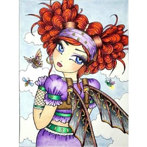 Diy diamond embroidery Butterfly Fairy painting 5d full rhinestones pasted diamond painting cross stitch mosaic needlework I67