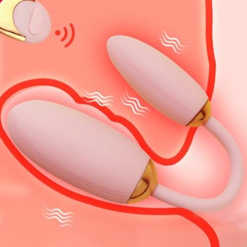 Dual Vibrator Double Head Jump Egg Dildo Vibrators Clit Vagina Massage Anal Butt Plug Adult Erotic Sex Toy For Women Masturbator