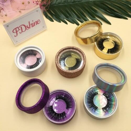 FDshine Mink Eyelashes 6pairs/lot with Round Lashes Packaging Regular 3D Eyelash