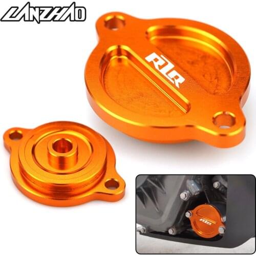 Motorcycle CNC Aluminum Engine Filter Cover Cap Modified Accessory Orange for KTM Duke 250 390 2017 2018 2019