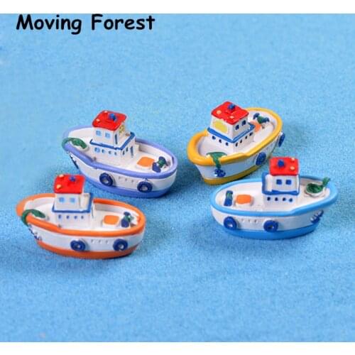 Yacht Boat Cruise Miniature Fairy Garden Home Aquarium Decoration Craft Micro Landscaping Decor DIY Gift Moving Forest