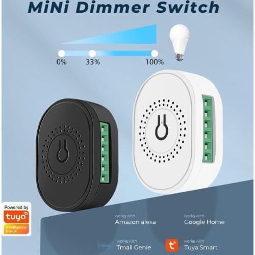 Mini WiFi Dimming On-Off Breaker Dimmer Controller Dimmable Switch Module Remote Switch Controller for Voice Assistants