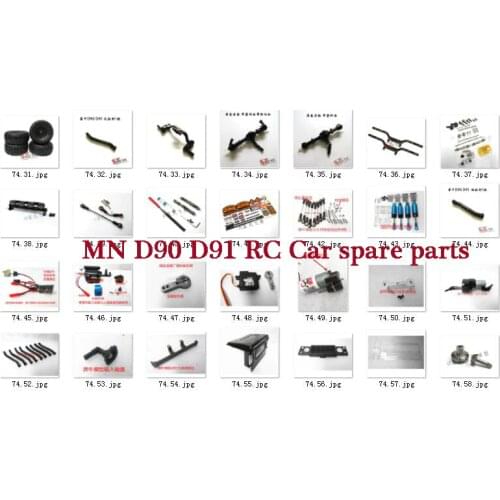MN D90 D91 RC Car spare parts Original upgrade motor gear tire ESC servo front rear axle pull rod drive shaft shock absorber