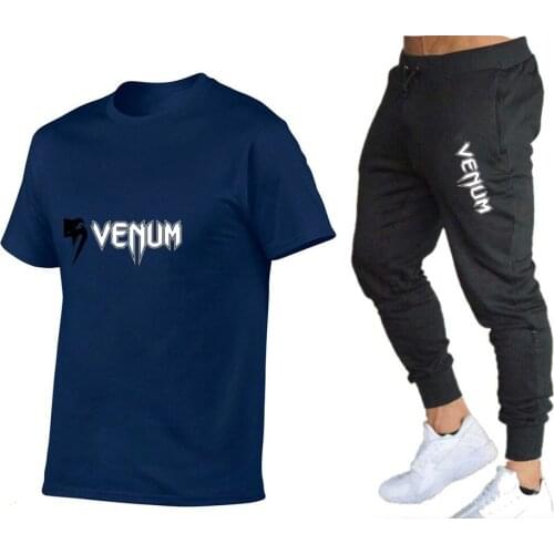 Mens Short Sleeve + Pants 2-piece Set 2021 Summer Mens Short Sleeve Top Mens Sports Suit Fashion Mens Casual Suit