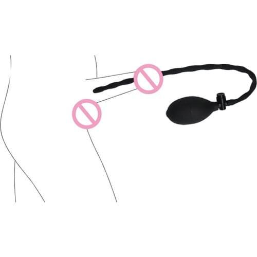 Inflatable Urethral Sounding Chastity Device Toys Catheter Dilators For Men Masturbation SM Silicone Penis Plug