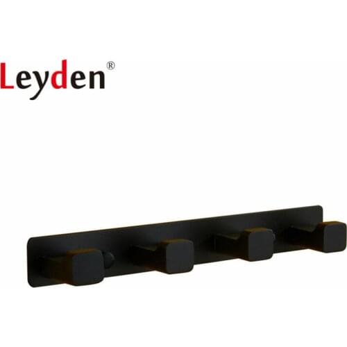 Leyden 304SUS Stainless Steel Wall Mounted 4 Hooks Coat Clothes Robe Holder Rack Hook Wall Hanger Coat Hook Bathroom Accessories