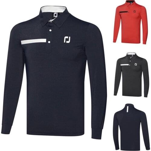 2020 new golf clothes mens autumn and winter new long sleeve polo shirt golf clothes breathable sunscreen T-shirt