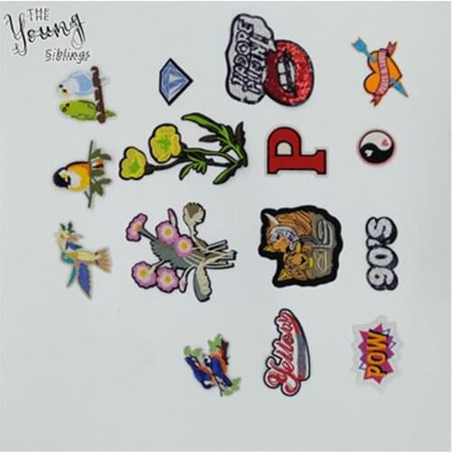 New arrive Fashion style Hot melt Adhesive Applique Embroidery Patches stripes DIY Ornamentation Accessories Patch C5097-C2221