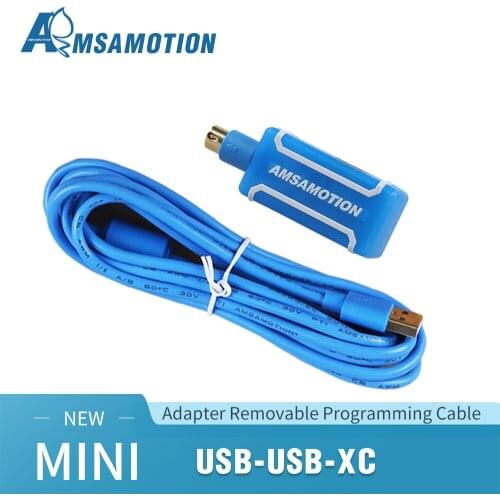 AMSAMOTION NEW MINI Programming Cable Suitable For Xinje XC1 XC2 XC3 XC5 PLC Adapter Removable Gold-plated Interface
