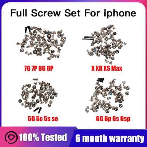 Screws Full Screw Set for iPhone 6 6s 6plus 4 4S 5 5S 5C Repair bolt Complete Kit Replacement Parts Screws Fix phone Accessories