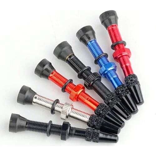 Durable Tubeless Bicycle Valve Brass Or Alloy Stem For Road Bike MTB Nipple With Alloy Valve Cap
