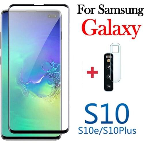 S10 s10plus Screen Protector For samsung galaxy s10e Tempered Glass s 10 e plus 10s 10e 10plus With Camera Lens 3d