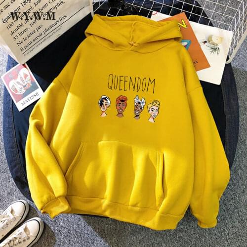 WYWM Kawaii Cartoon Character Printed Hooded Sweatshirt Women Winter Fleece Plus Size Hoodies Pullovers Thick Female Clothes