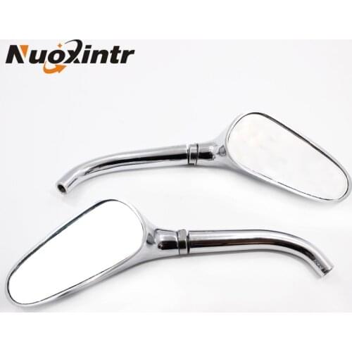 Nuoxintr Motorcycle Mirrors Chrome For Yamaha Virago XV 250 500 535 700 750 920 1100 Suzuki Intruder Volusia VS 800 1400 1500