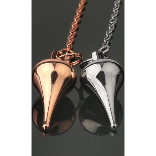 1Pc Metal Pendulum Cone Antique Spiral Pattern Pendant Spiritual Pendulo Radiestesia Healing Pendule for Dowsing Charm Jewelry