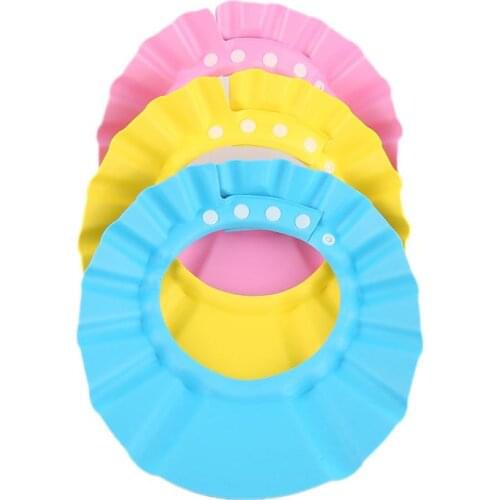 1PCS Adjustable Baby Child Shower Cap Shampoo Hair Care Soft Cap Baby Waterproof Earmuffs Bath Supplies Shampoo Cap