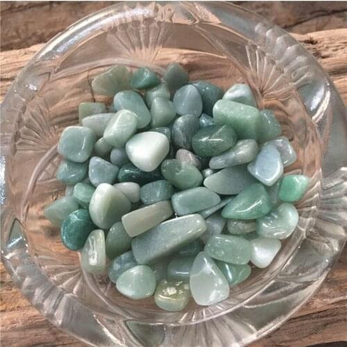 100g natural green aventurine tumbled stones and minerals healing crystals gemstones for home fish tank aquarium decoration