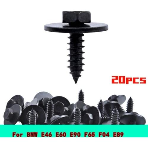 20PCS 16mm Hex Head Screw Self-tapping Bumper Cover Engine Shields Splash Guard For BMW E46 E60 E90 F65 F04 E89 OE#07147129160