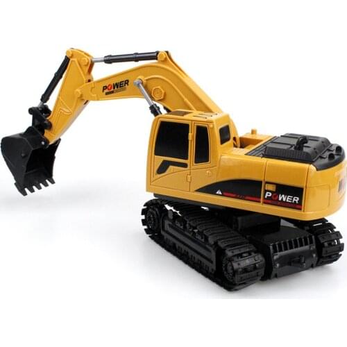 258-1 1/24 2.4G 6CH Multifunction 270 Degree Rotation Plastic Remote Control Excavator Simulation Engineering RC Car 3km/h