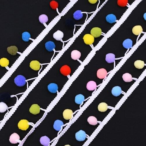 3m New Colorful Wool Ball Lace Ribbon Home Decoration Props Fabric Diy Handmade Craft Sewing Fabric Make Your Clothe Look Better