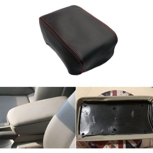 Car styling Microfiber Leather Interior Center Control Lid Armrest Box Cover Trim For Audi A4 2003 2004 2005 2006 2007 2008