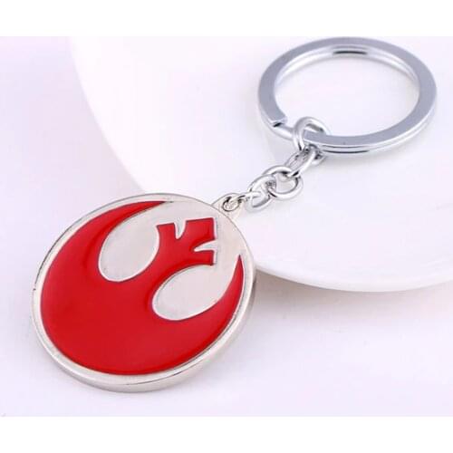 Satr wars keychain red half moon logo charm Keychain alloy key ring Cosplay Accessories Key Rings For Women&Men Chaveiro