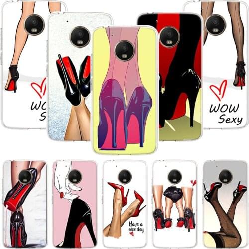 Red Bottom Sexy Phone Case For Motorola Moto G9 G8 G7 G6 G5 E6 E5 E4 Plus Play Power One Action Macro Coque Cover Capa