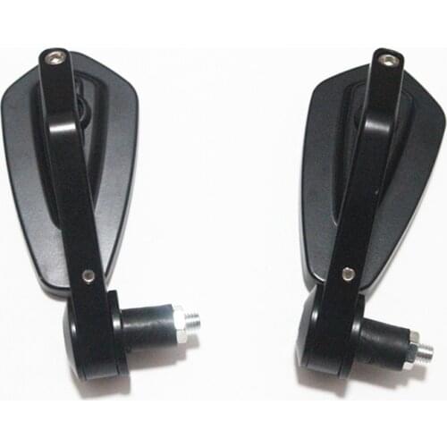 Black Universal Side Rear View Mirrors for 7/8" Bar End Motorcycle Motorbike
