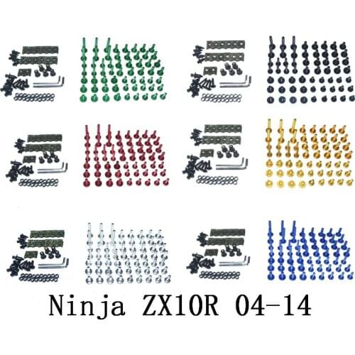 CNC Complete Fairing Bolts Bodywork Screws Nuts Kit For Fit Kawasaki Ninja ZX10R 2004-2014