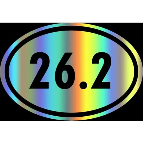 CS-10622# Vinyl Decal 26.2 Marathon Running Euro Race Car Sticker Waterproof Auto Decors on Truck Bumper Rear Window